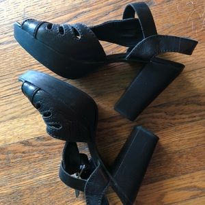 Vintage leather MIA platforms
